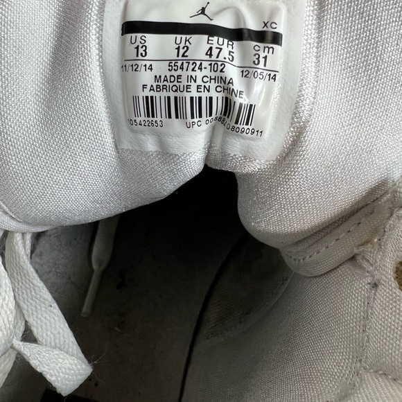 Nike Air Jordan 1 Mid White/Cool Grey 13 - Picture 6 of 6